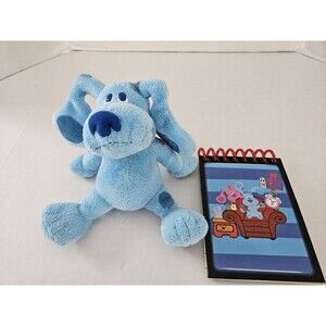 Vintage 2006 Blue's Clues Beanie Baby & 2020 Eraseable Clue Notebook